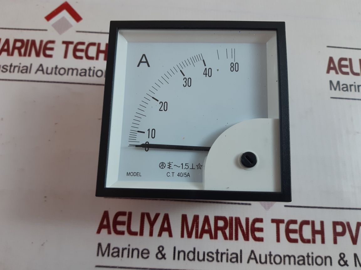 C.T 40/5A Ammeter 0 -40/80 A 