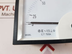 C.t 75/5a ammeter 0-75a