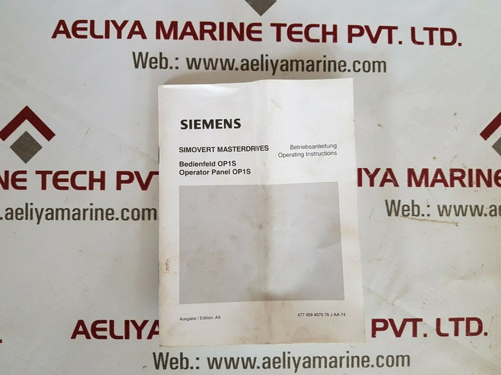 Siemens 6se7090-0xx84-2fk0 simovert masterdrive operator panel