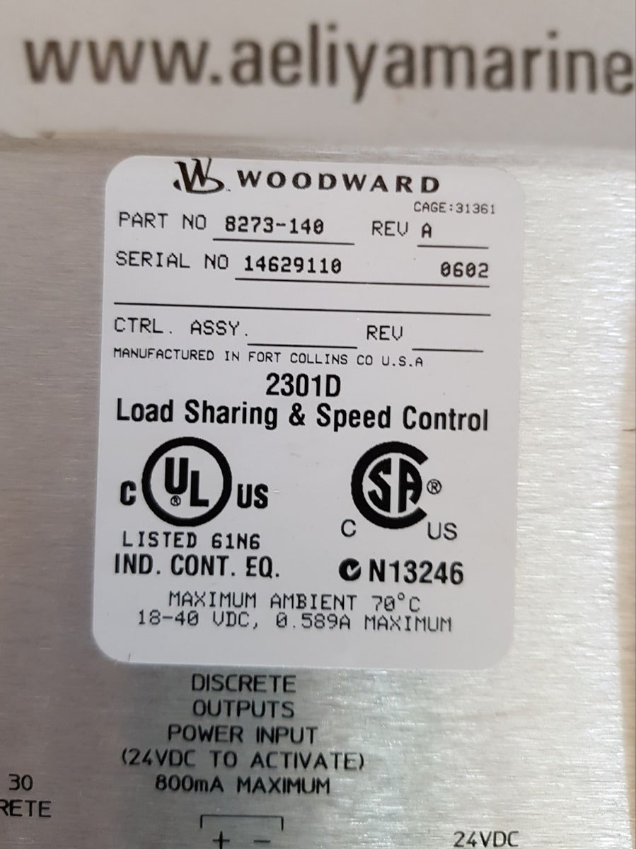 woodward 8273-140 2301d digital load sharing & speed control