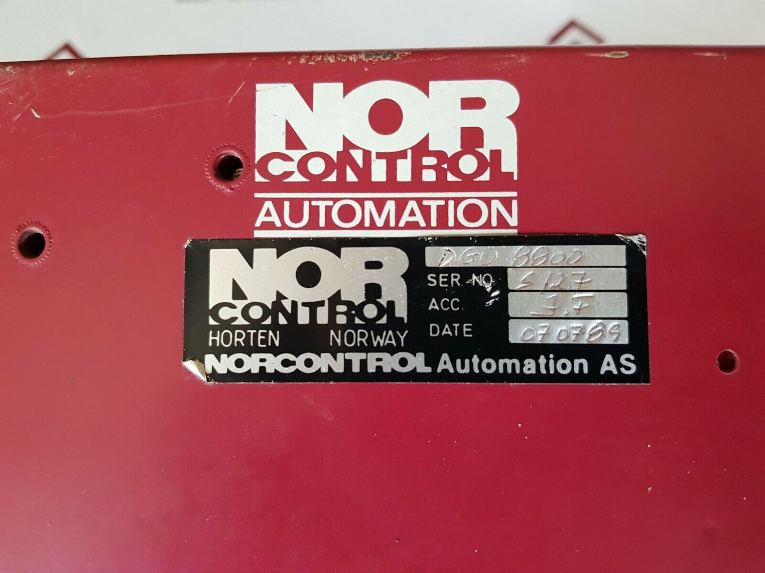 Nor control dgu 8800 digital governor unit 