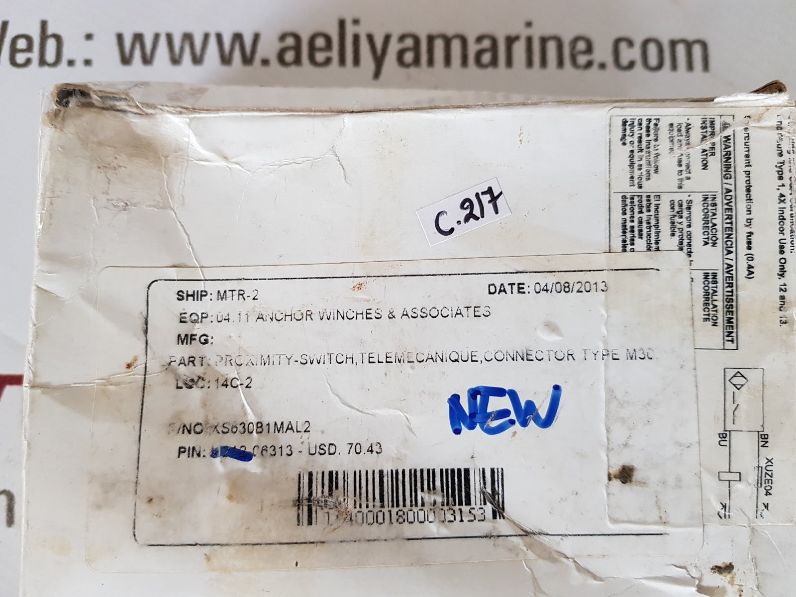 Telemecanique Xs630B1Mal2 Proximity Sensors Switch
