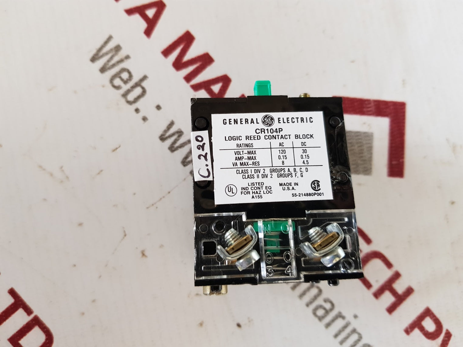 general electric cr104pxc01 single circuit contact block