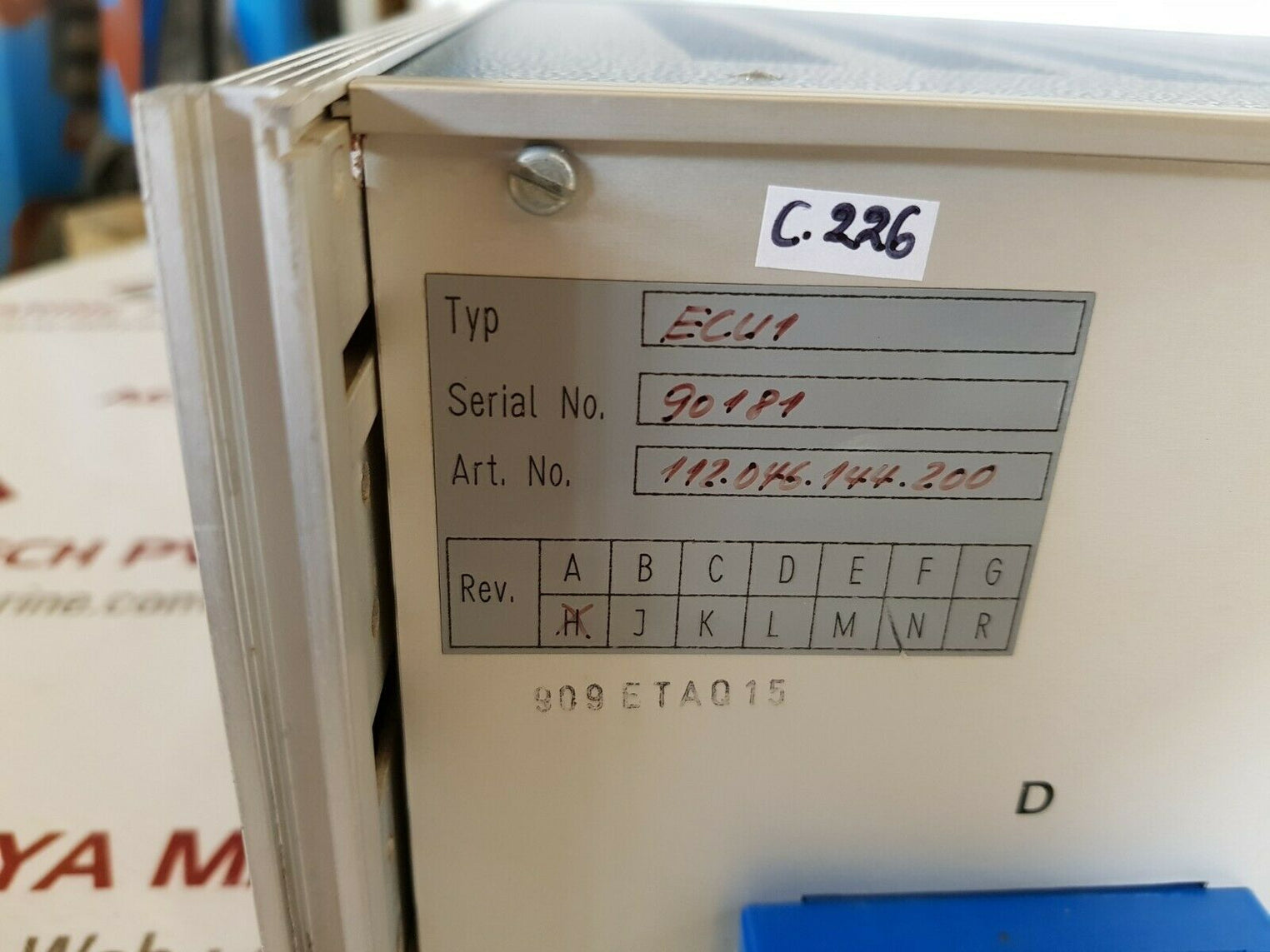 Sulzer ecu 1 engine control unit