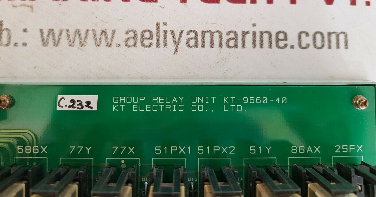 Kt electric kt-9660-40 group relay unit