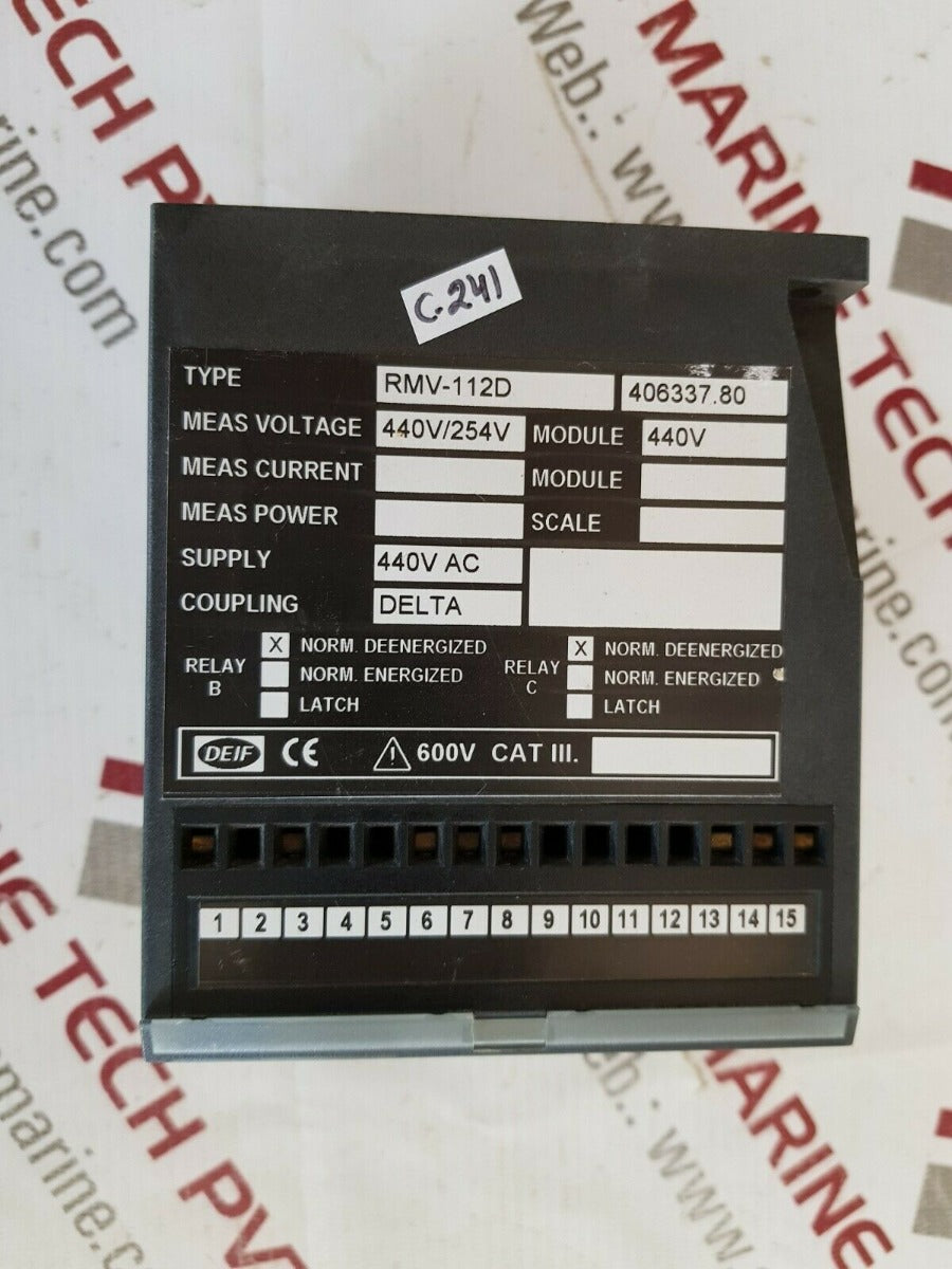 Deif rmv-112d protective voltage relay