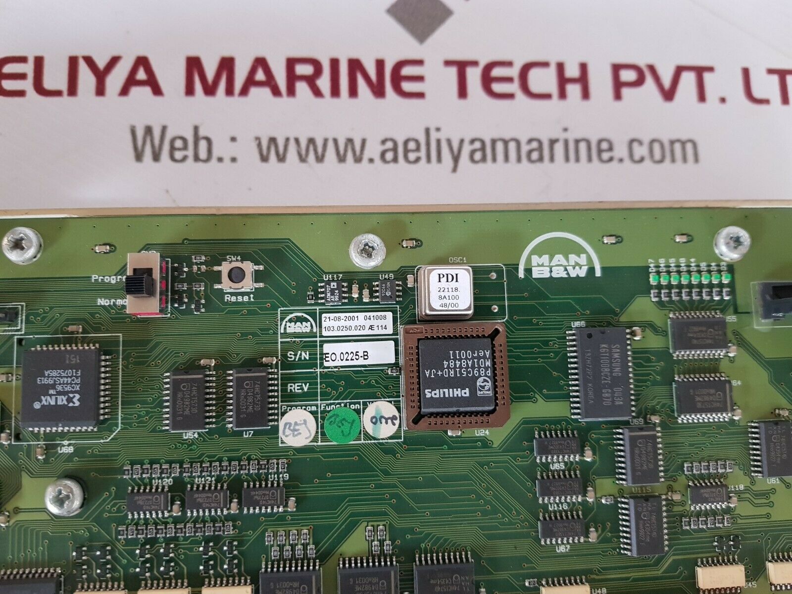 Man b&w mbd pcb 1142354-4 backup control unit asd 0250-c