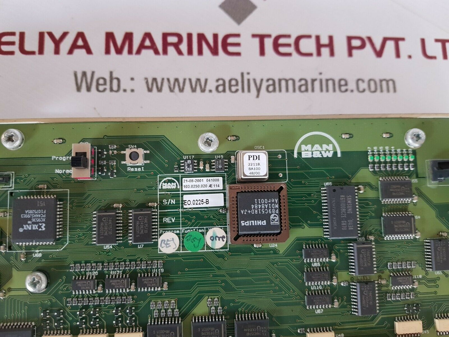 Man b&w mbd pcb 1142354-4 backup control unit asd 0250-c