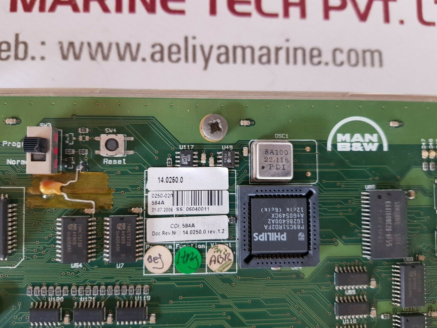 Man B&W 1211636-9 Backup Control Unit Rev 1.2