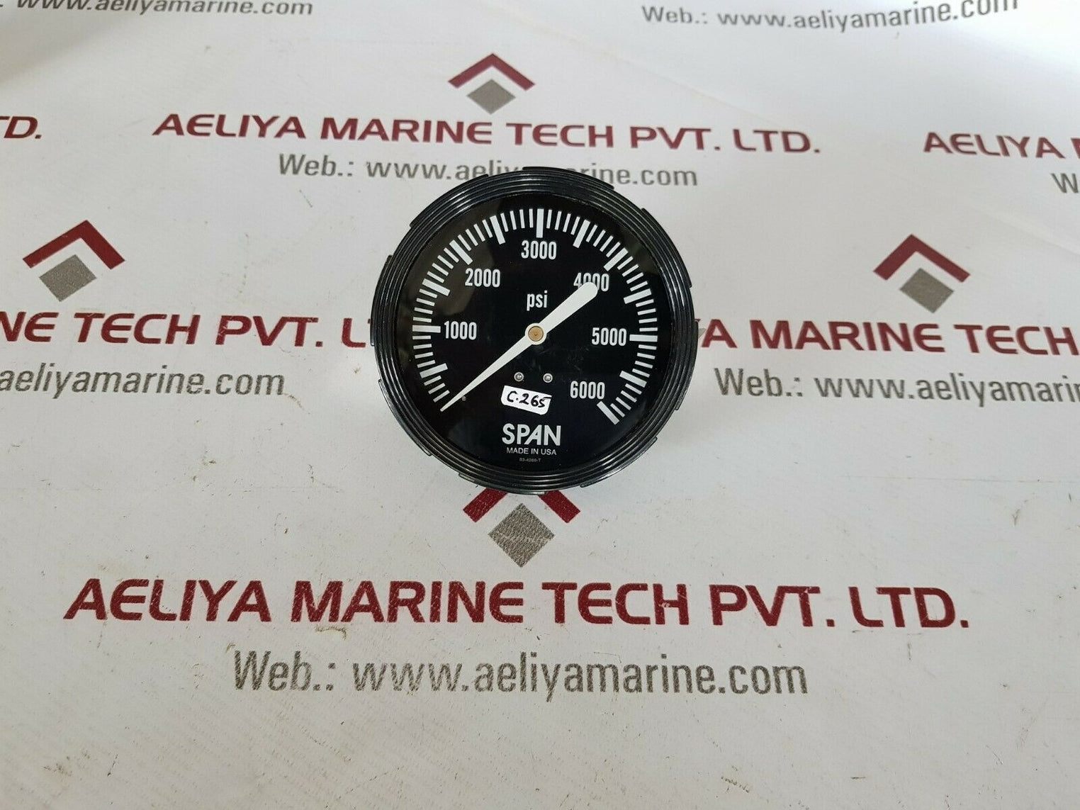 Span 03-4269-t 0-6000 psi pressure gauge