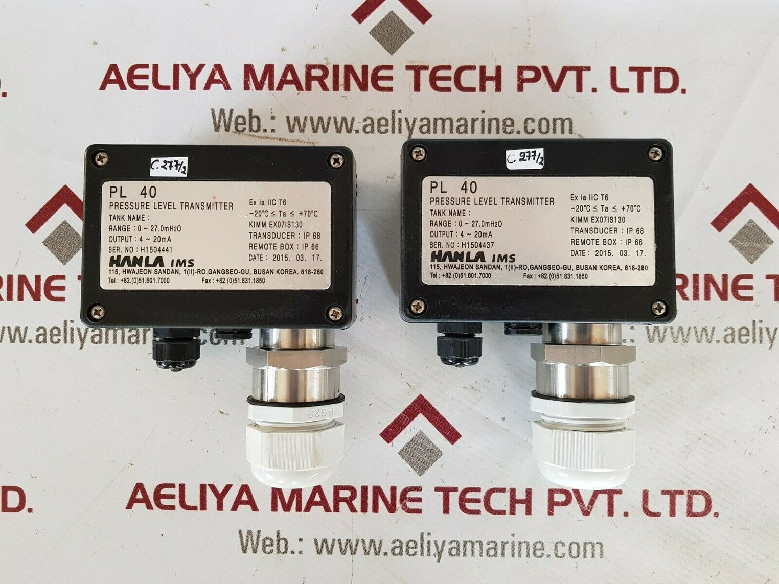 Hanla ims pl 40 pressure level transmitter range 0~27.0mh20