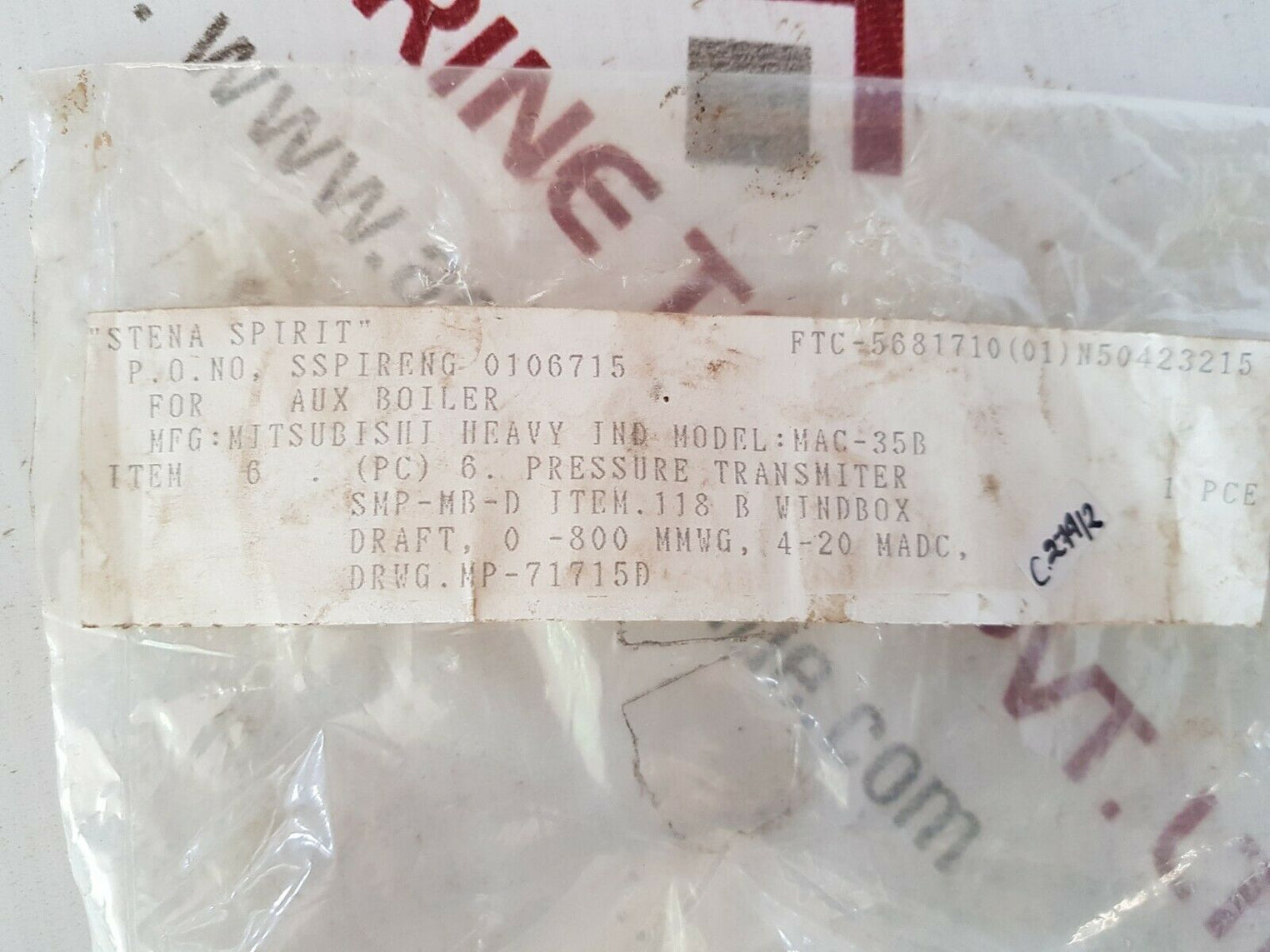 Meiyo smp-mb-d pressure transmitter range -50~450 mmaq,