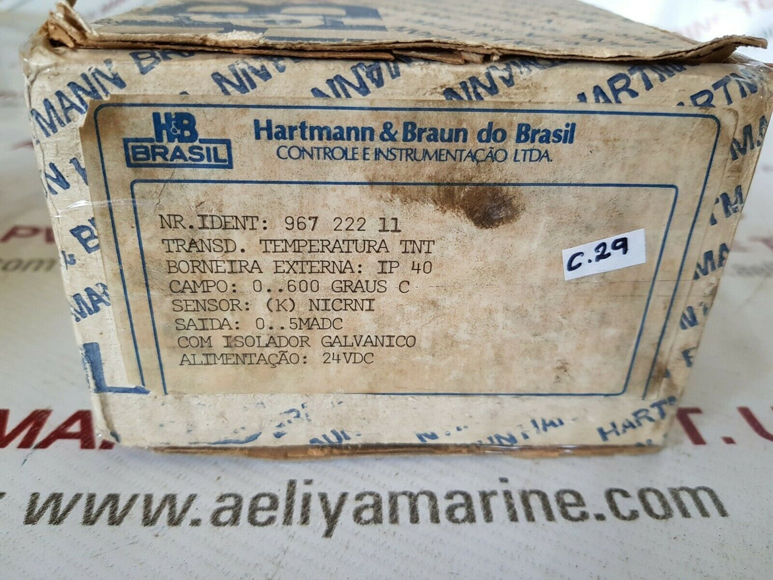 H&b brasil 967.222.11 transdutor de temperatura tnt