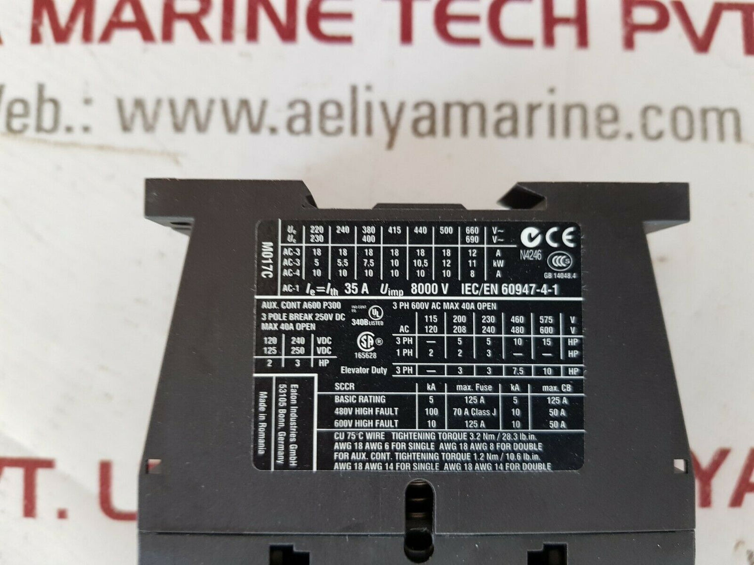 Moeller eaton dilmc17-10 contactor