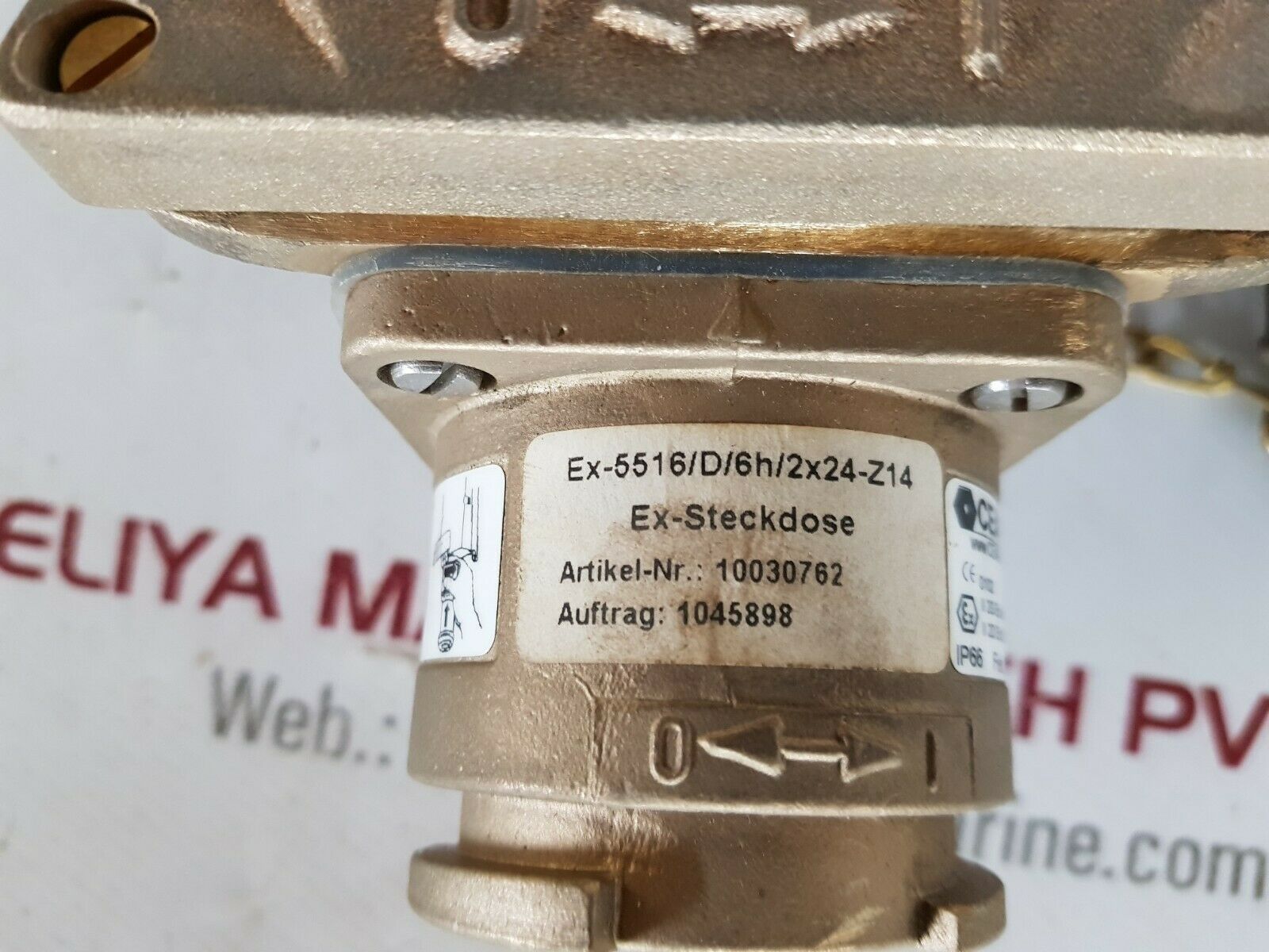 Wiska 5516/d/2a brass socket Ip66