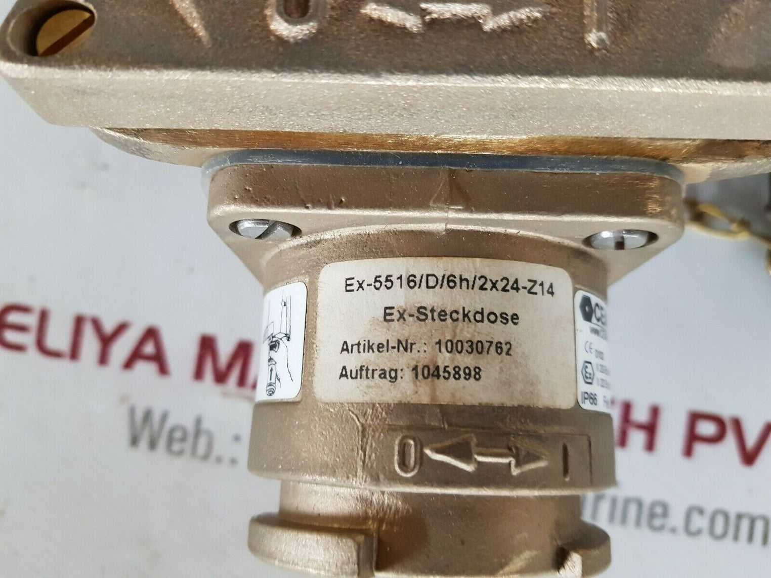 Wiska 5516/d/2a brass socket Ip66