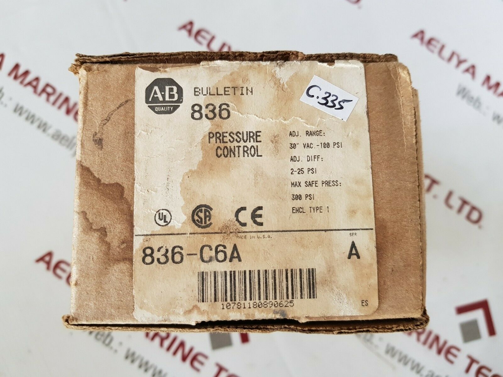 Allen bradley 836-c6a pressure control ser A