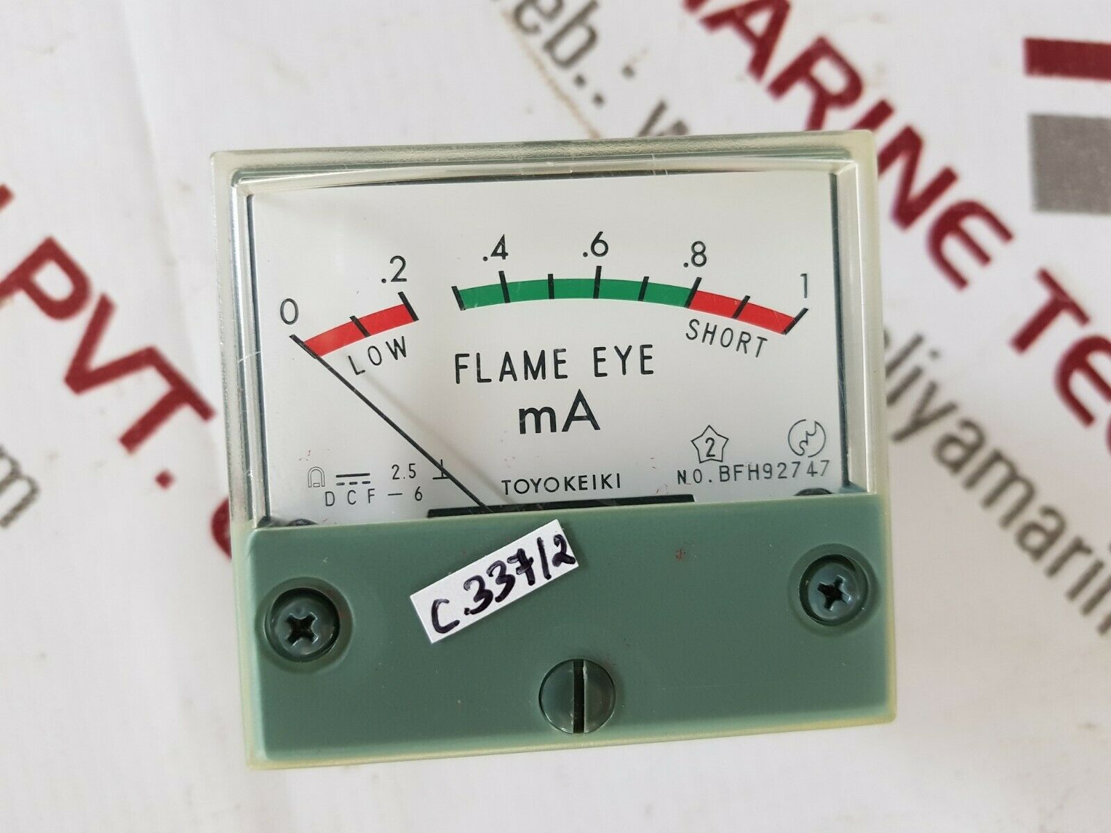 Toyo keiki flame eye meter bfh92747