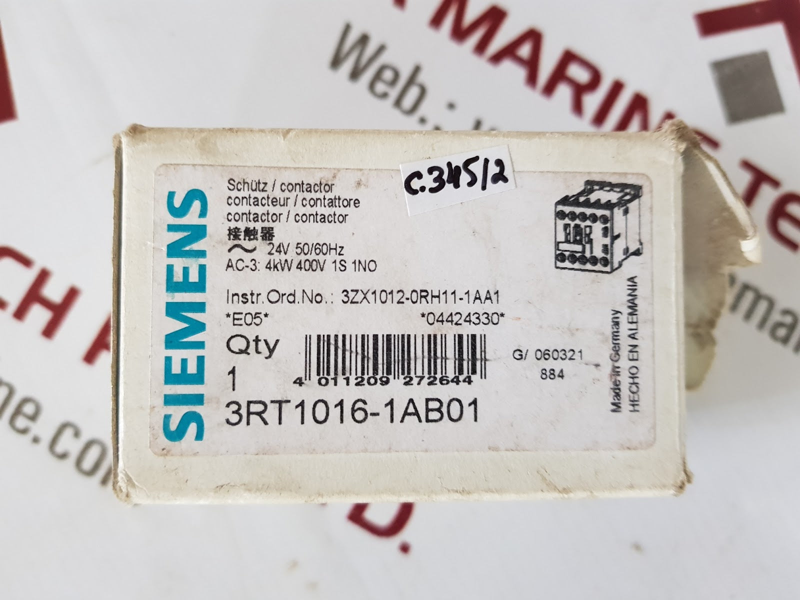Siemens sirius 3rt1016-1ab01 contactor