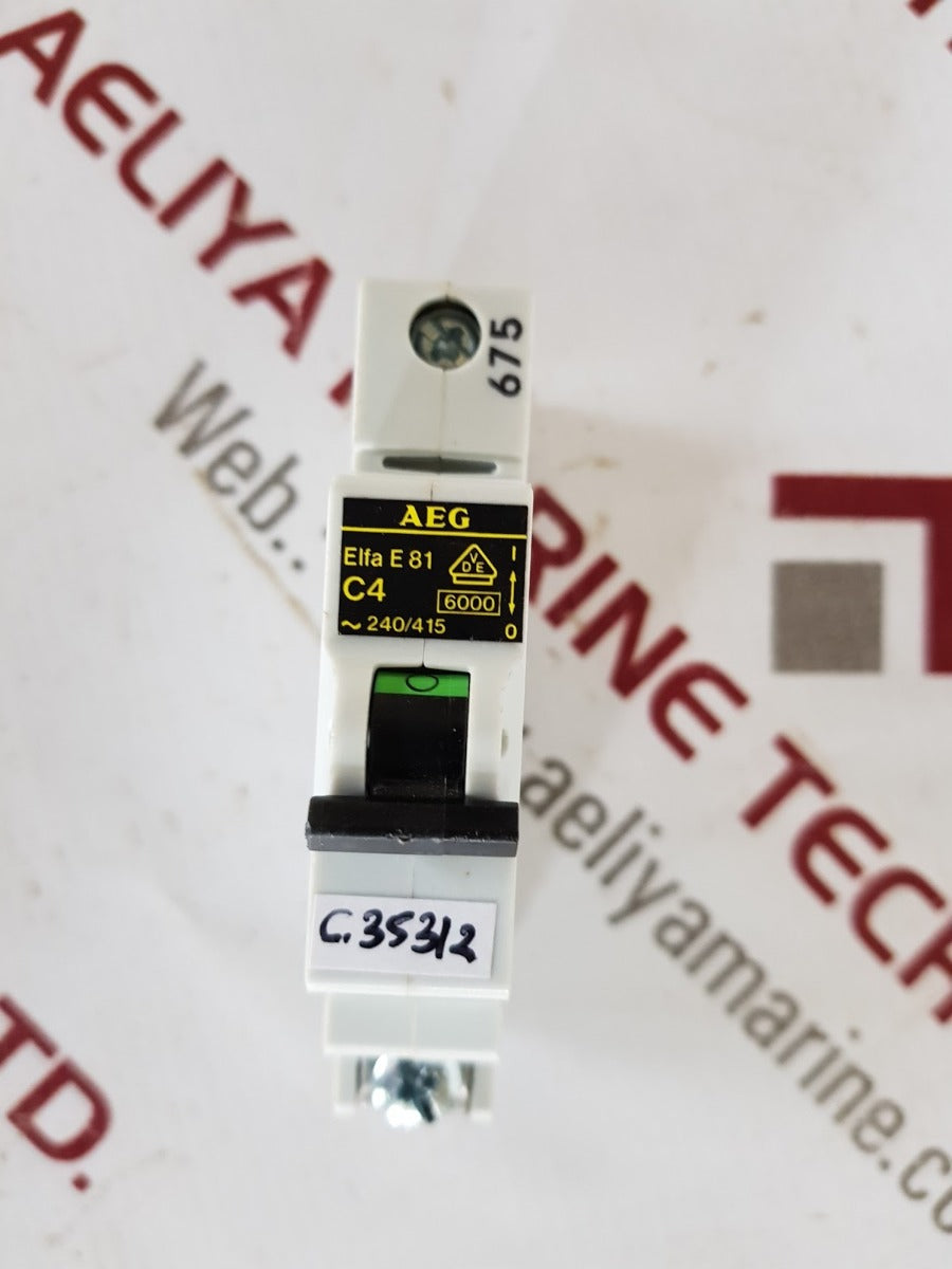 Aeg elfa e81 c4 circuit breaker 240/415 v
