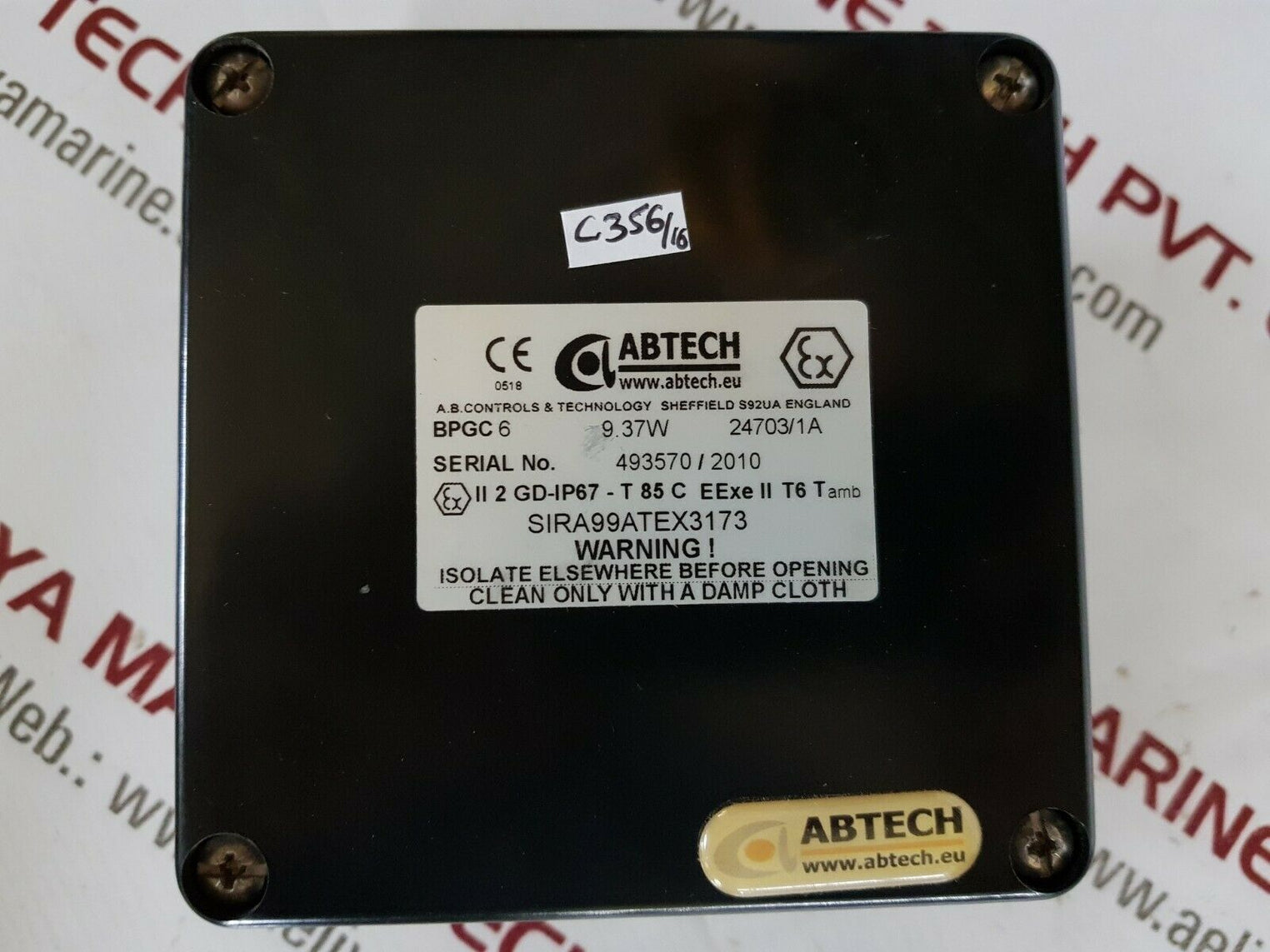 Abtech sira99atex3173 enclosure