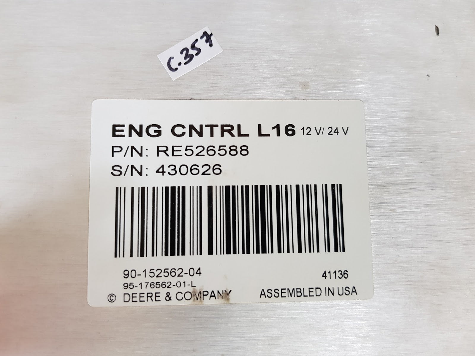 john deere re526588 control unit