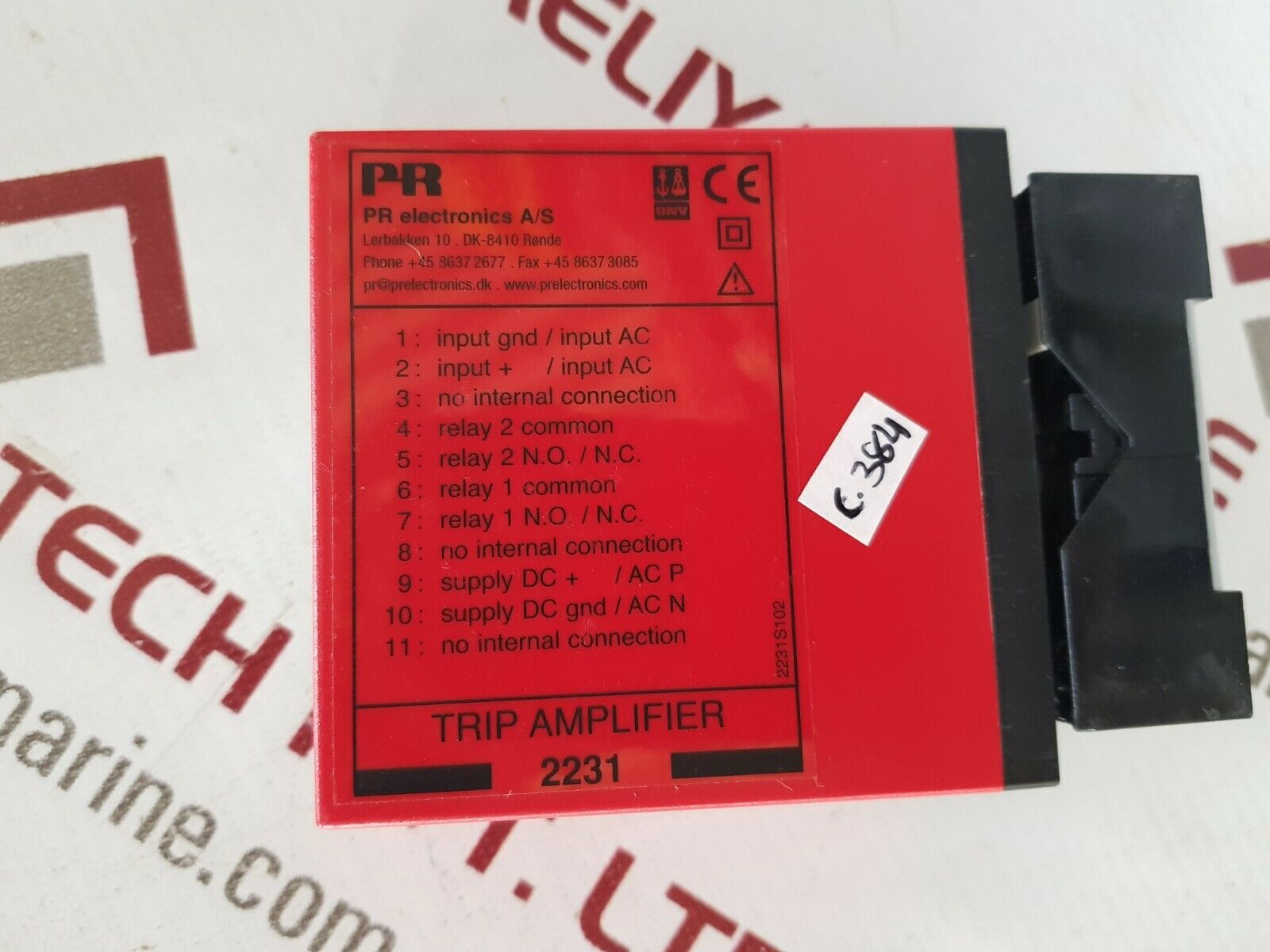 Pr electronics 2231 trip amplifier 24v
