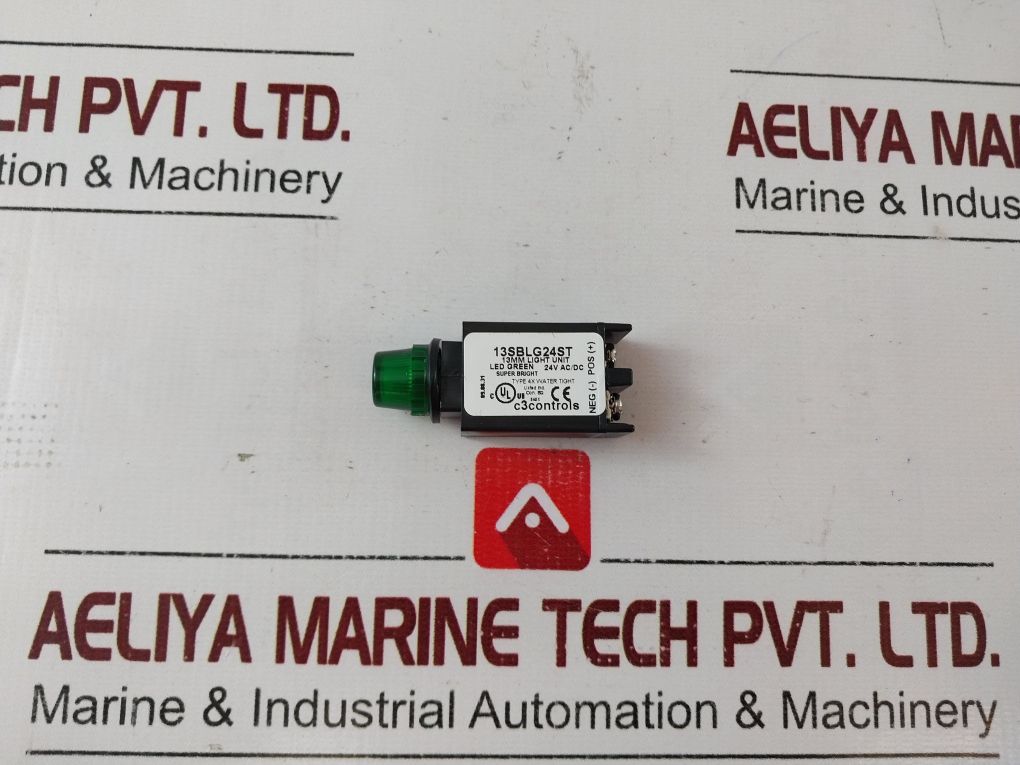 C3Controls 13Sblg24St Led Green Super Bright Indicator Light