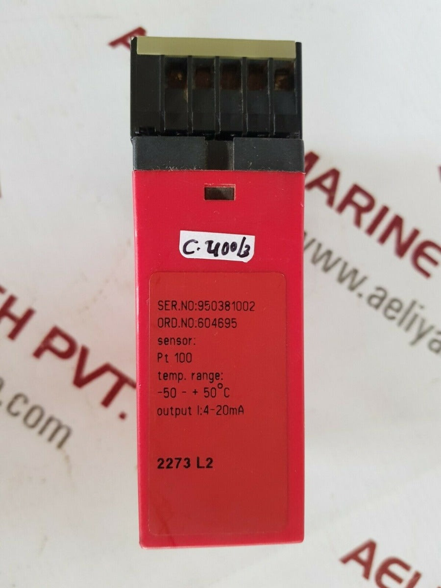 Pr electronics 2273 2-wire programmable transmitter temp.range -50 -+50'c 