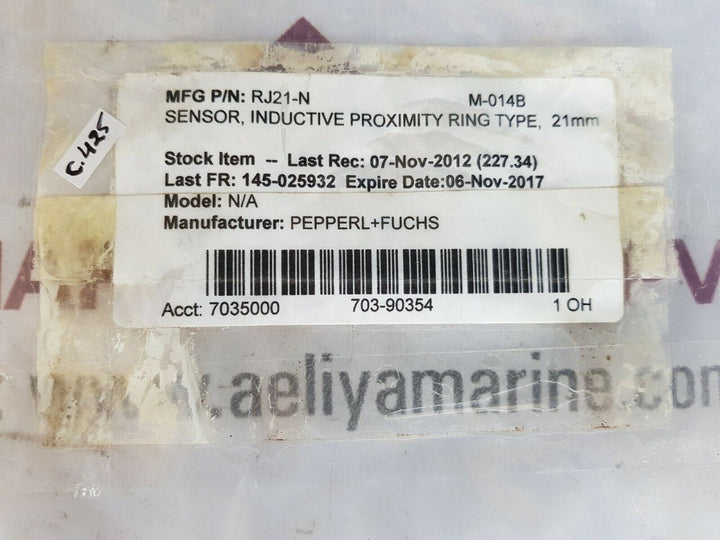 Pepperl+fuchs ptb 99 atex 2128 x proximity sensor 106557