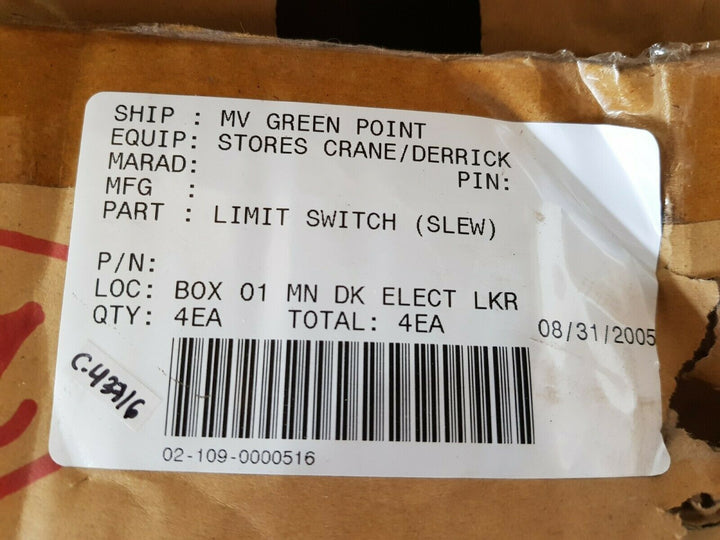 Nakamura electric dmr-bw4-04 limit switch 600v 10a-250v 20a