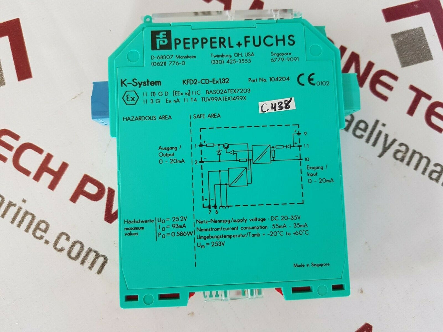 Pepperl+fuchs kfd2-cd-ex1.32 transformer isolated driver
