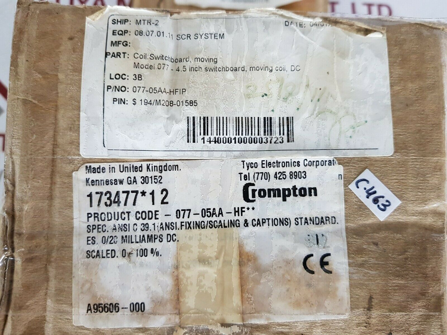 Crompton 077-05aa-hf panel meter