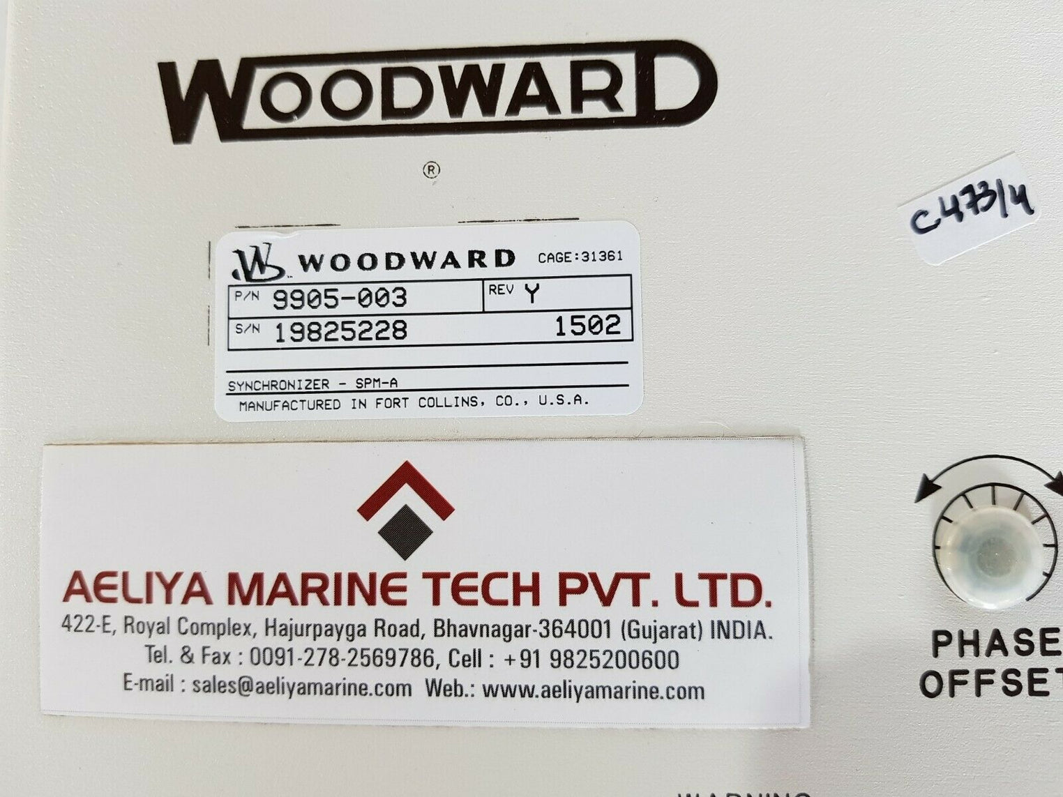 Woodward 9905-003 spm-a synchronizer rev. y