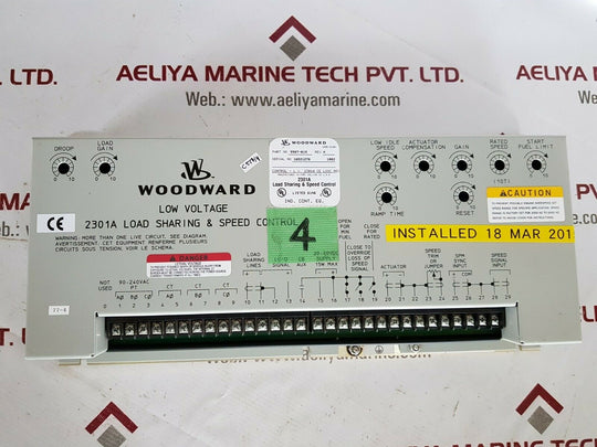 Woodward 9907-019 low voltage 2301a load sharing & speed control