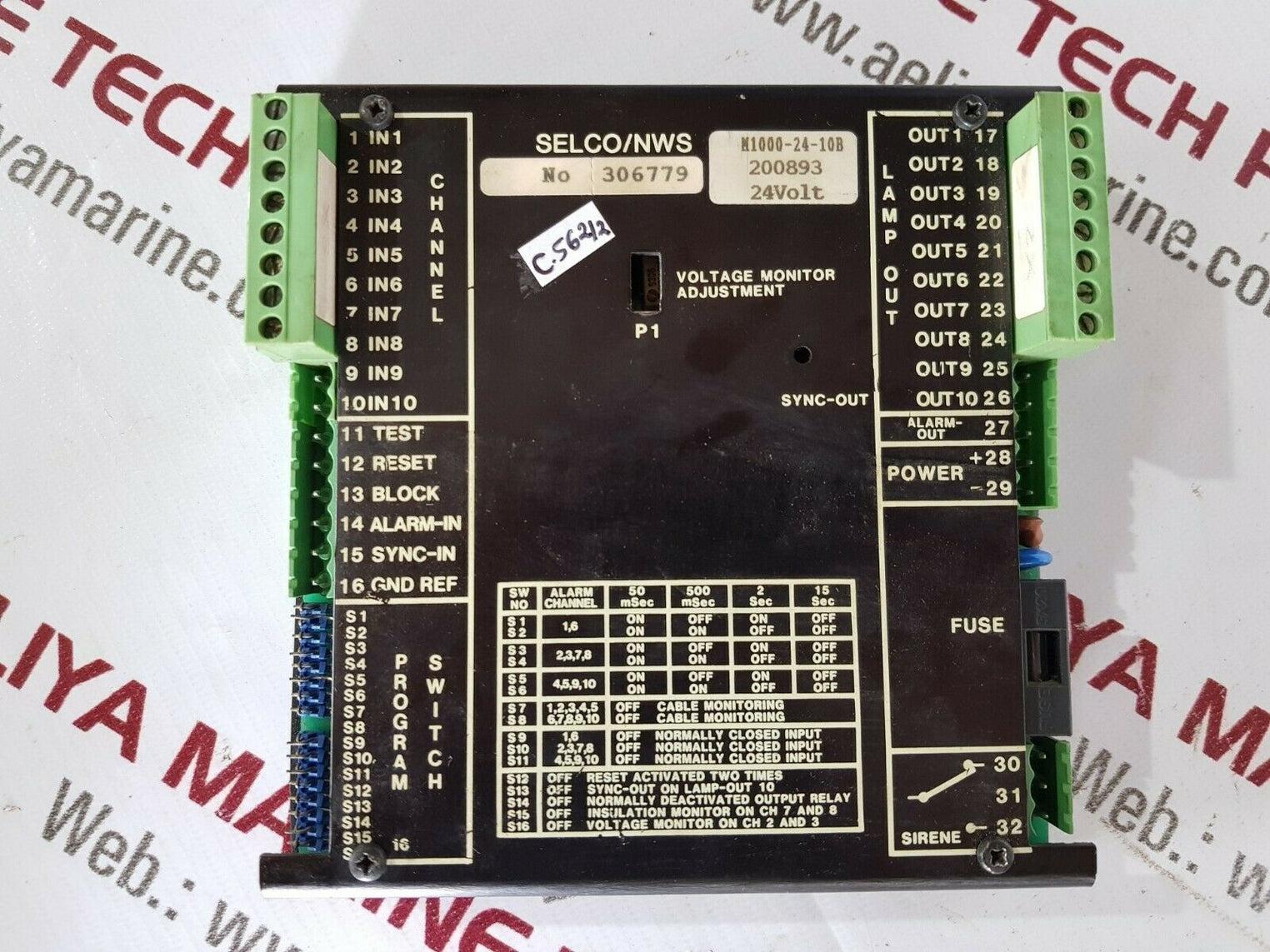 Selco m1000-24-10b alarm annunciator 24volt