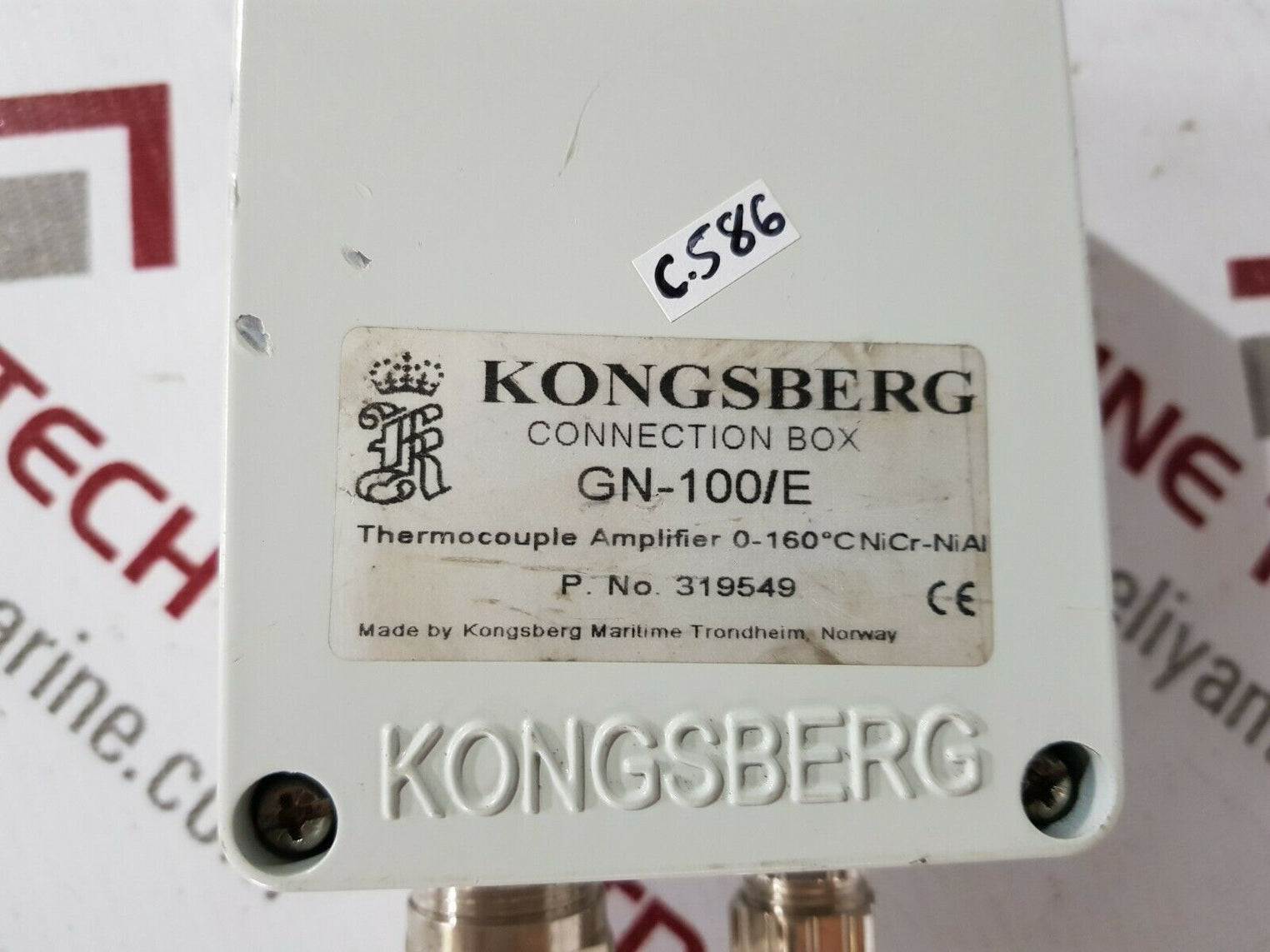 Kongsberg gn-100/e thermocouple amplifier 0-160' connection box