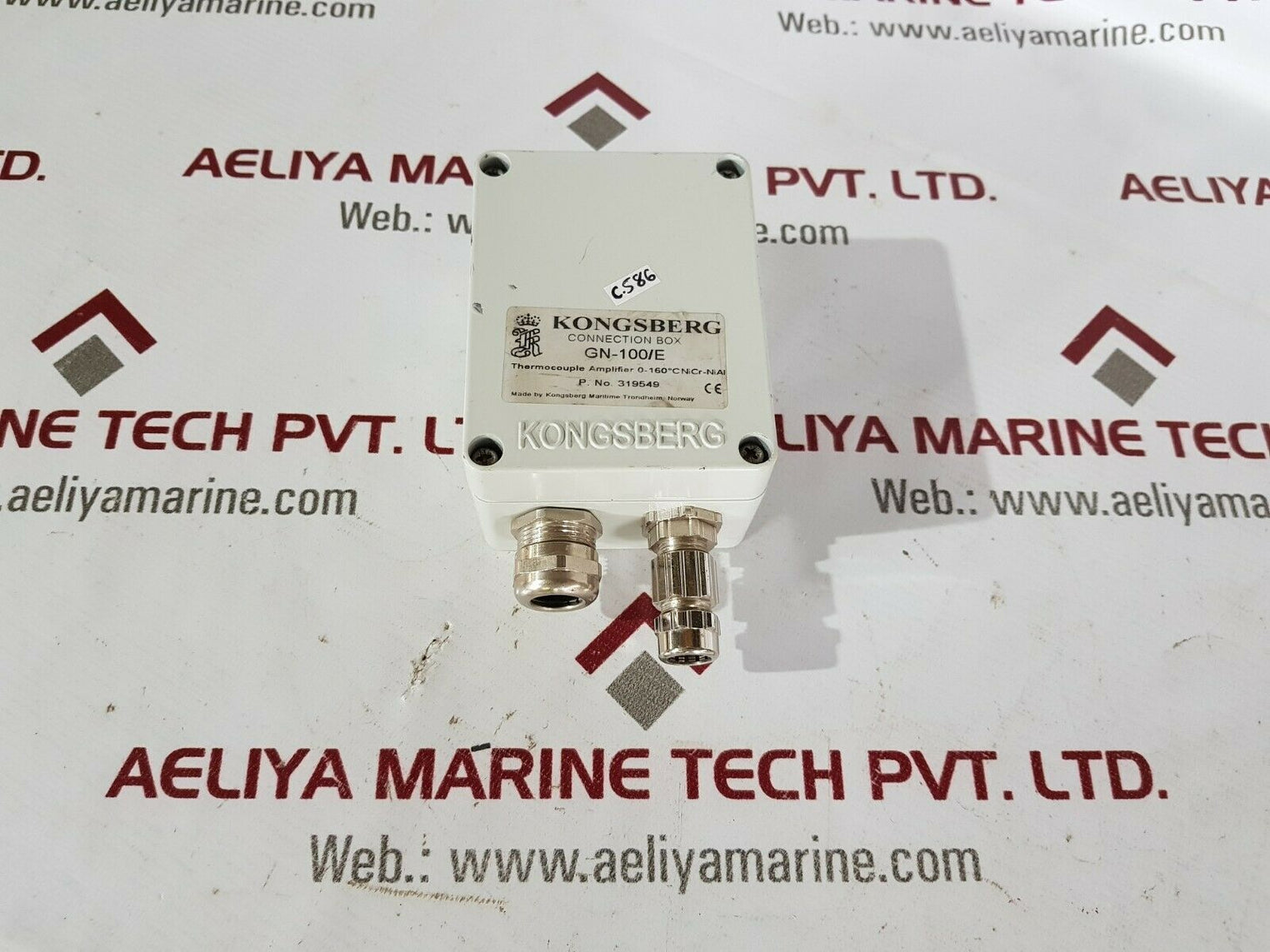 Kongsberg gn-100/e thermocouple amplifier 0-160' connection box