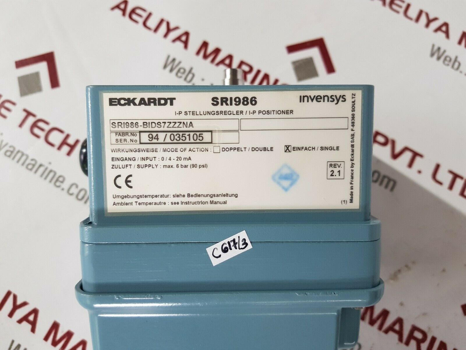 Eckardt sri986-bids7zzzna electro pneumatic 