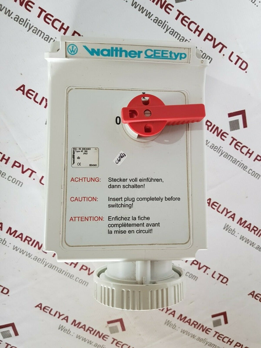 Walther wall socket ae 169 socket double lock 63a-6h 230/400v~