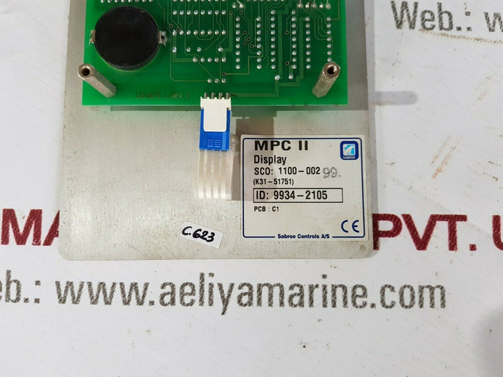 Sabroe mpc II 1100-002 k31-51751 9934-2105 display