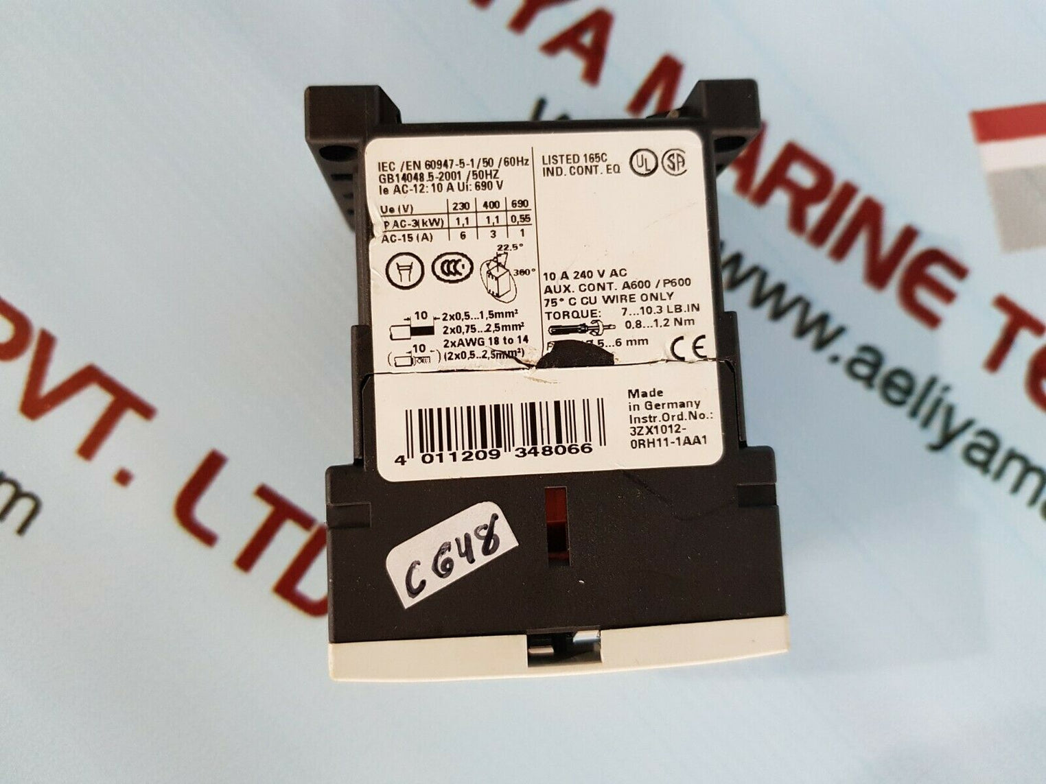 Siemens sirius 3rh1122-1ap60 control relay