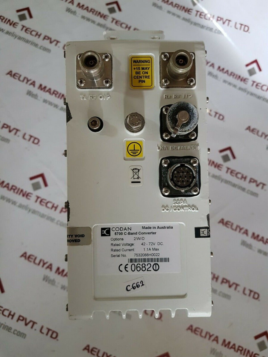 Codan 5700 c-band converter options 2/w/d  42-72v dc 1.1a max