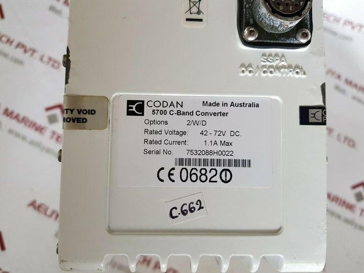 Codan 5700 c-band converter options 2/w/d  42-72v dc 1.1a max