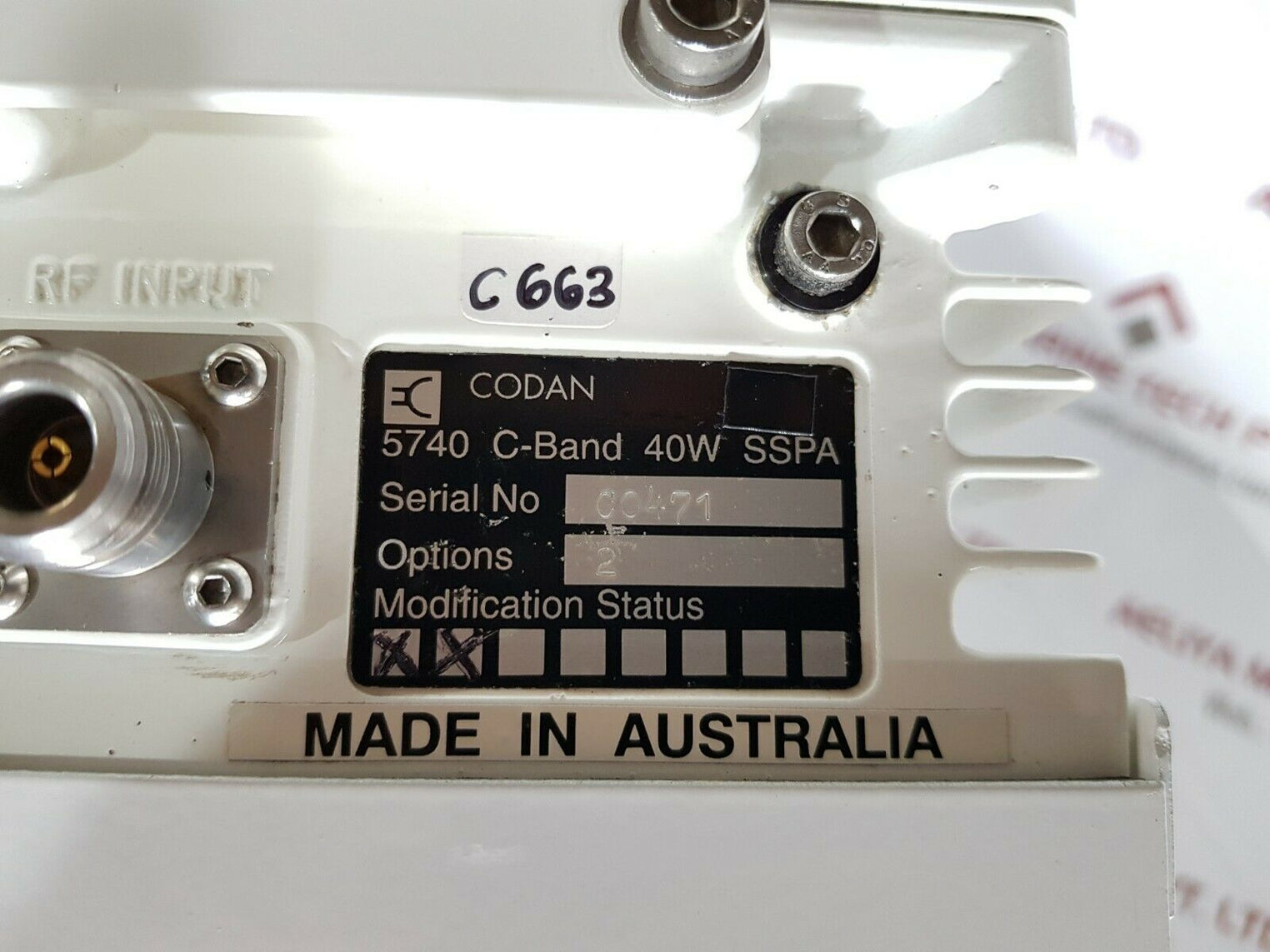 Codan 5740 c-band 40w sspa with options 2