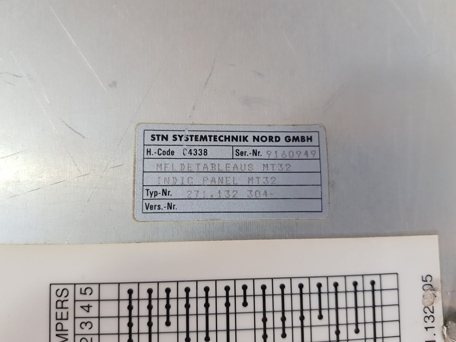 Stn atlas systemtechnik 271.132 304 indic panel mt32