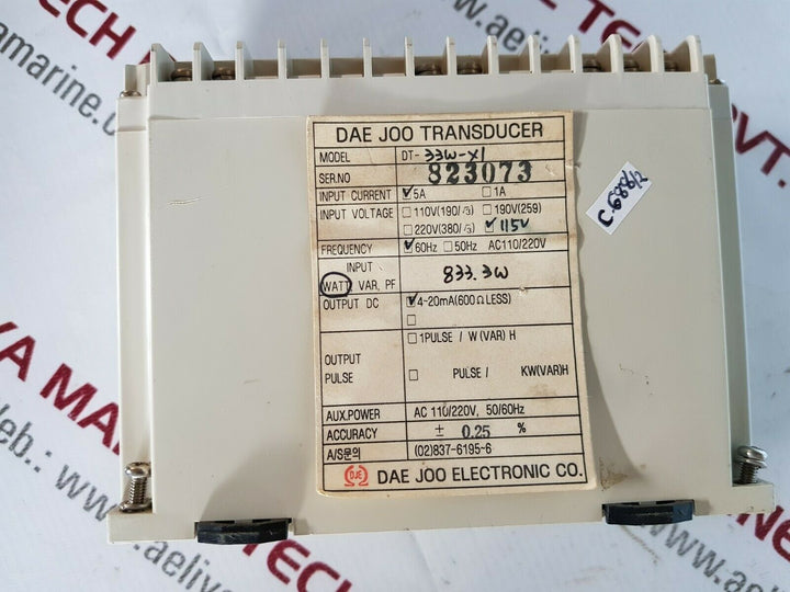 Dae joo dt-33w-x1 transducer