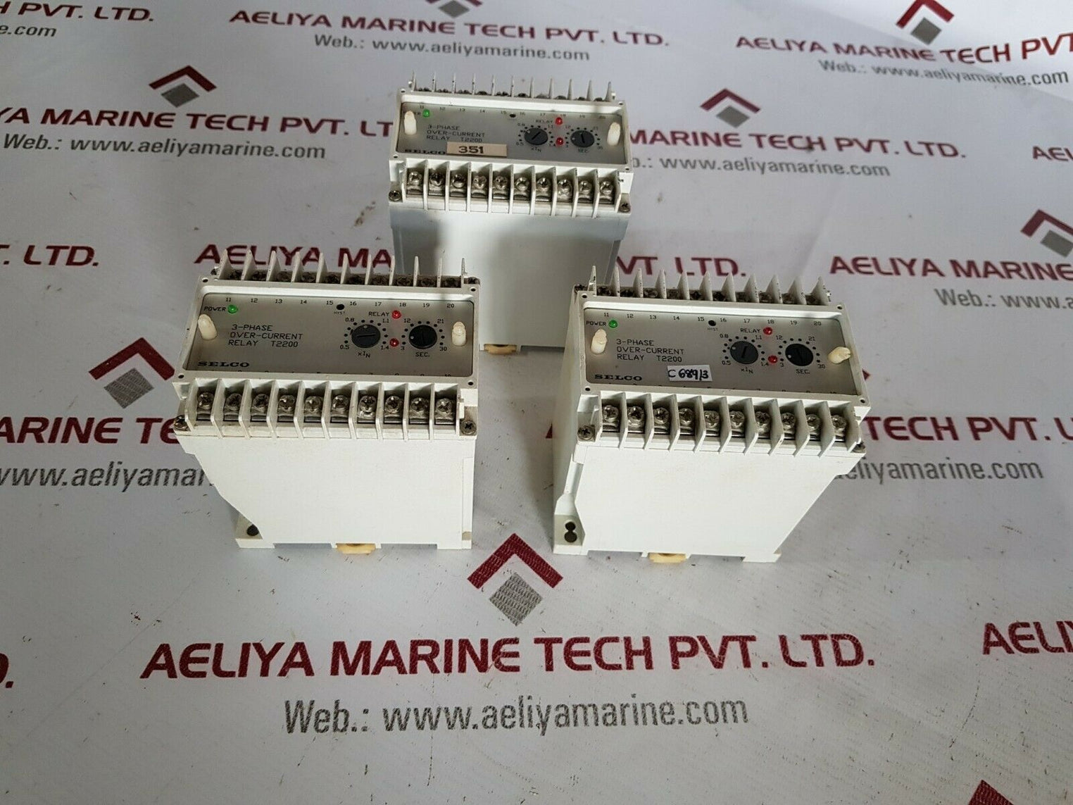 Selco T2200-12 3-phase Over Current Relay 220V Ac
