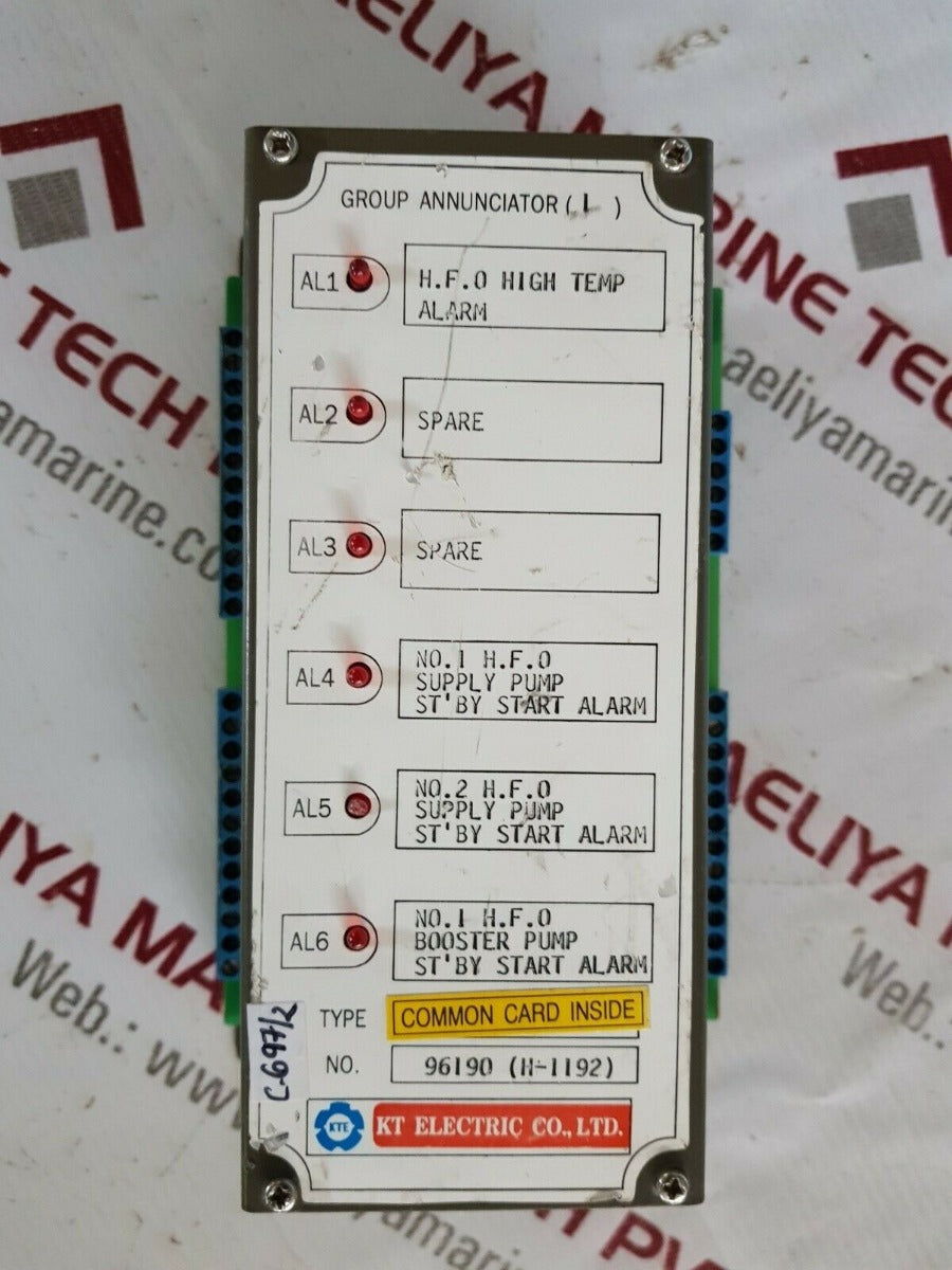 Kt electric 96190 (h-1192) group annunciator