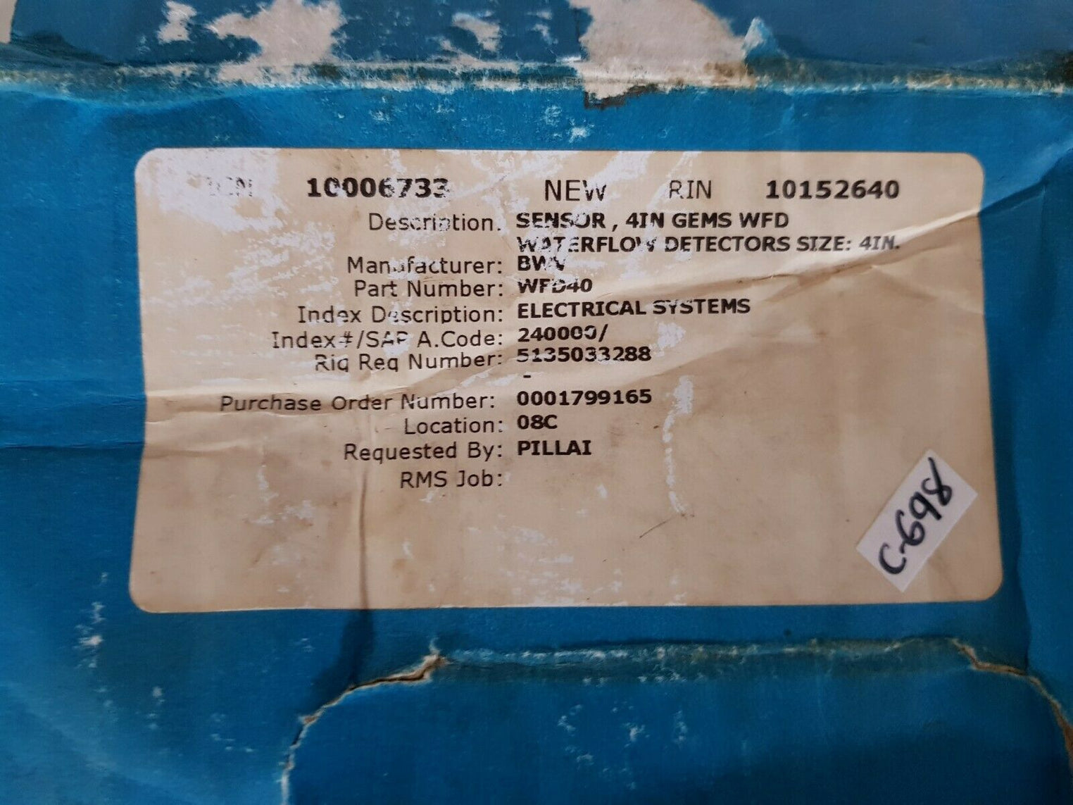 System sensor wfd40n waterflow detector 